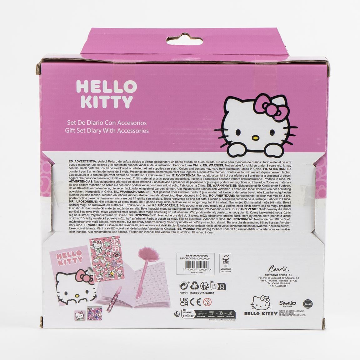 HELLO KITTY - Stationery Set - Diary + accessories 6pc.