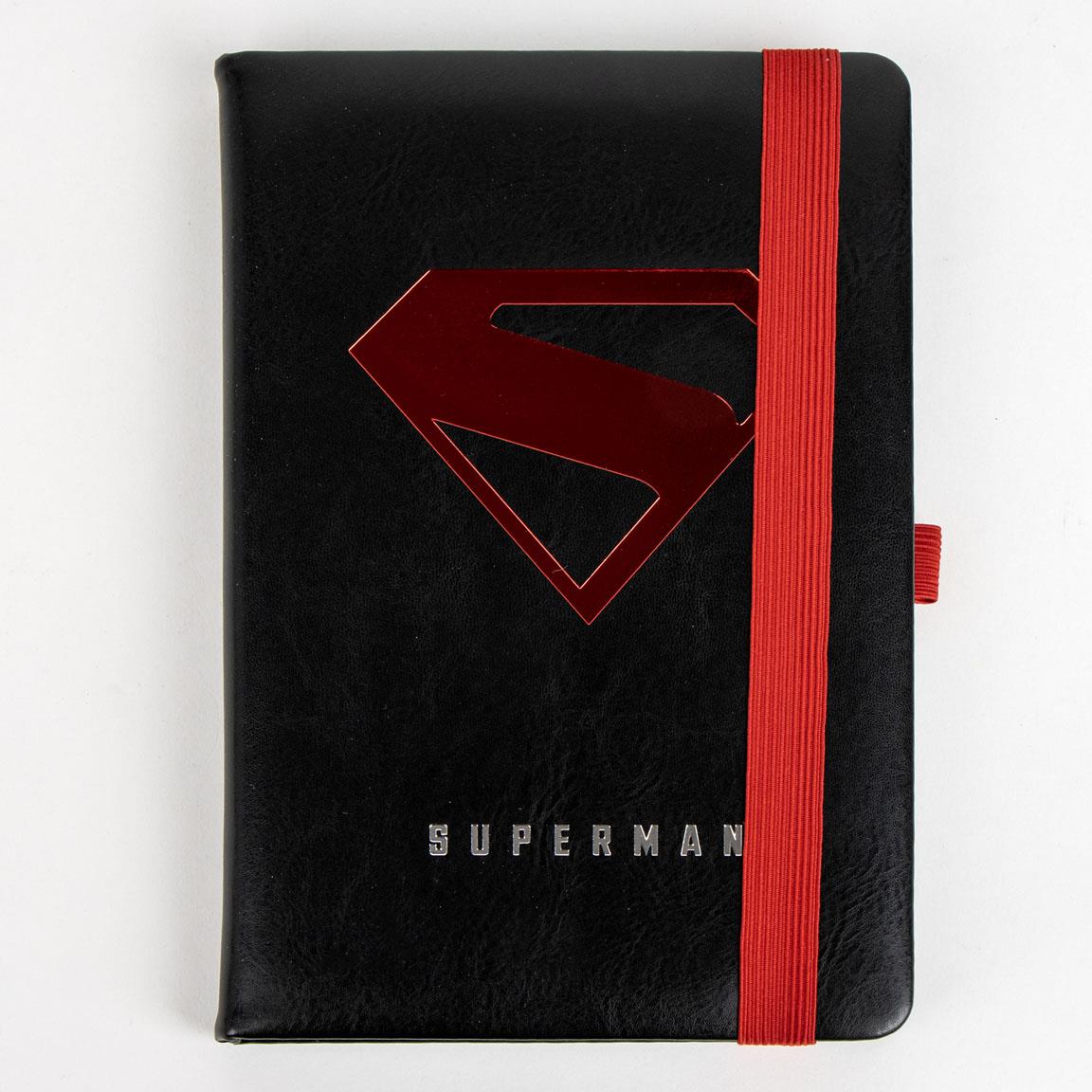 SUPERMAN - Set de Papeterie - Notebook A5 + Badge