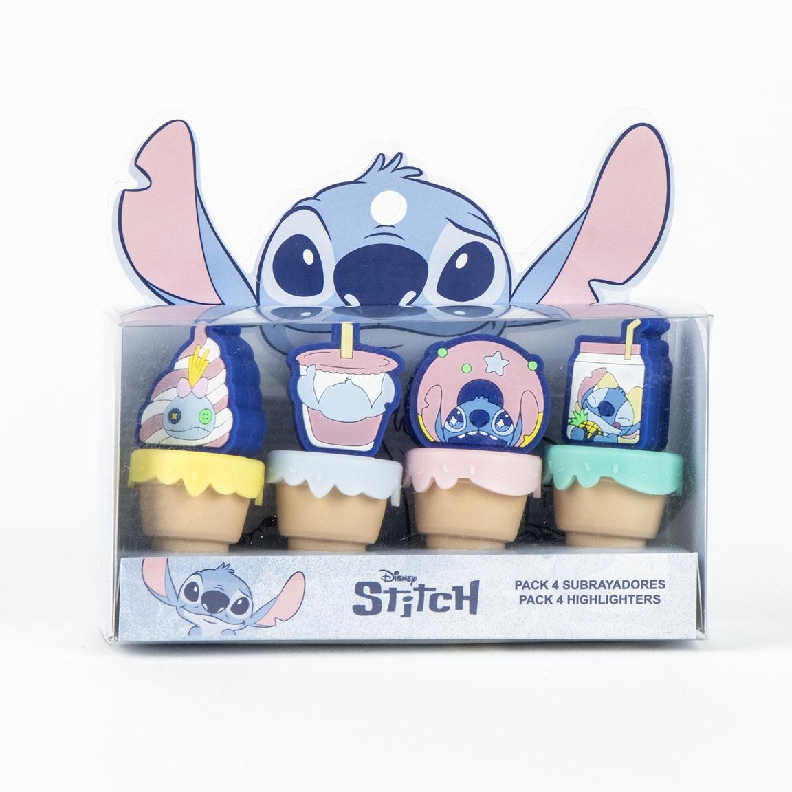 STITCH - Pack of 4 mini Highlighters "food"