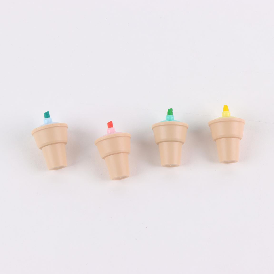 STITCH - Pack of 4 mini Highlighters "food"