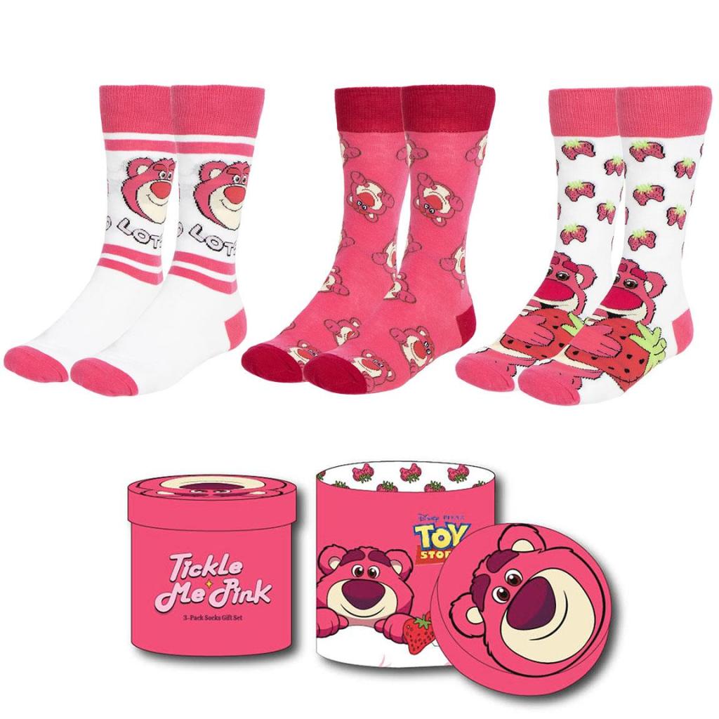 TOY STORY - Lotso - 3 Pairs socks Pack (UK Size 3,5-9)