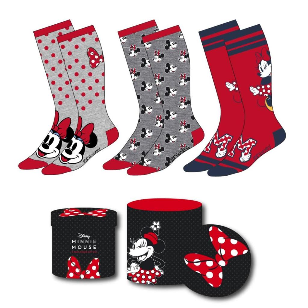 MINNIE - 3 Pairs socks Pack (UK Size 3,5-9)