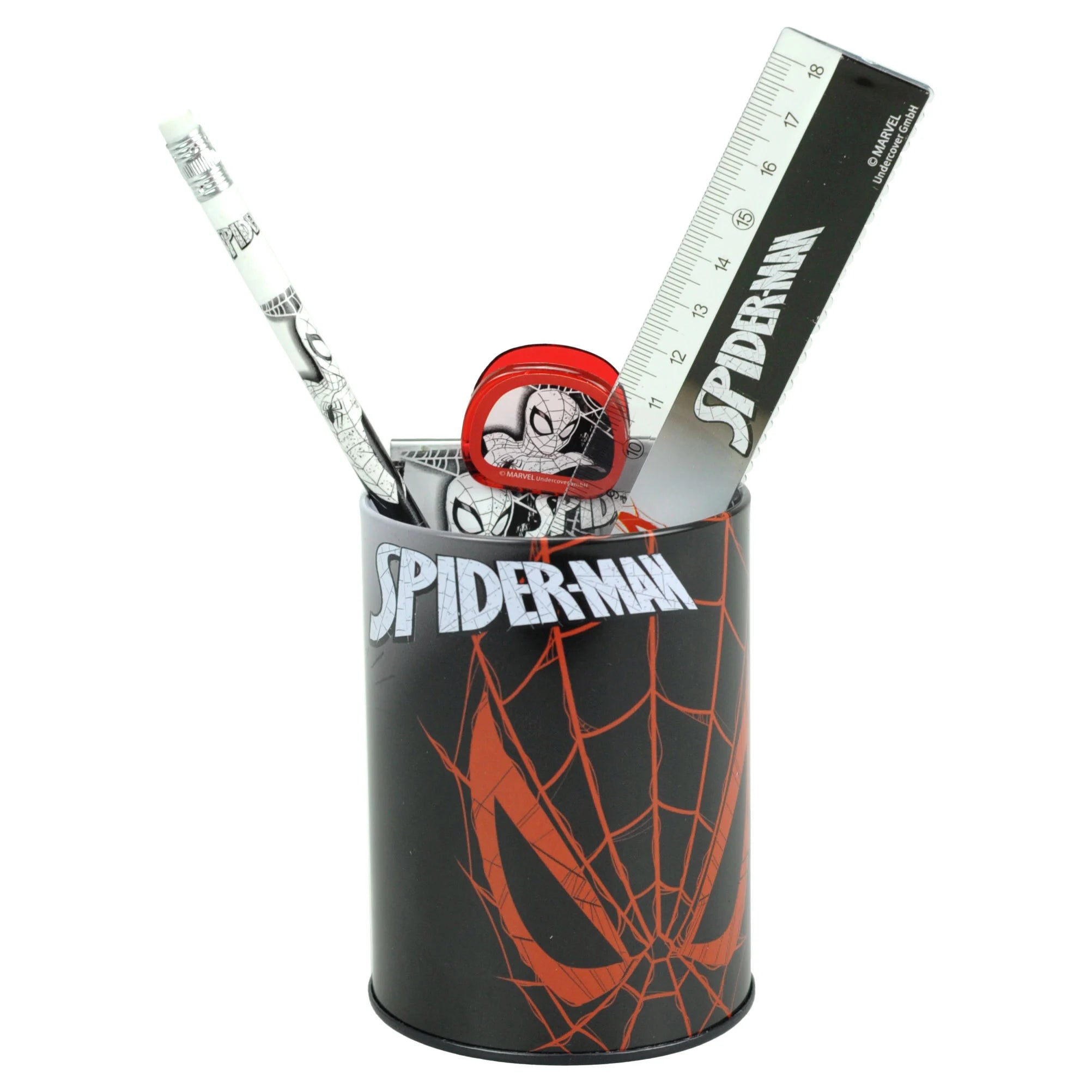 SPIDER-MAN - Stationery Set + Pencil Pot - 7pc.