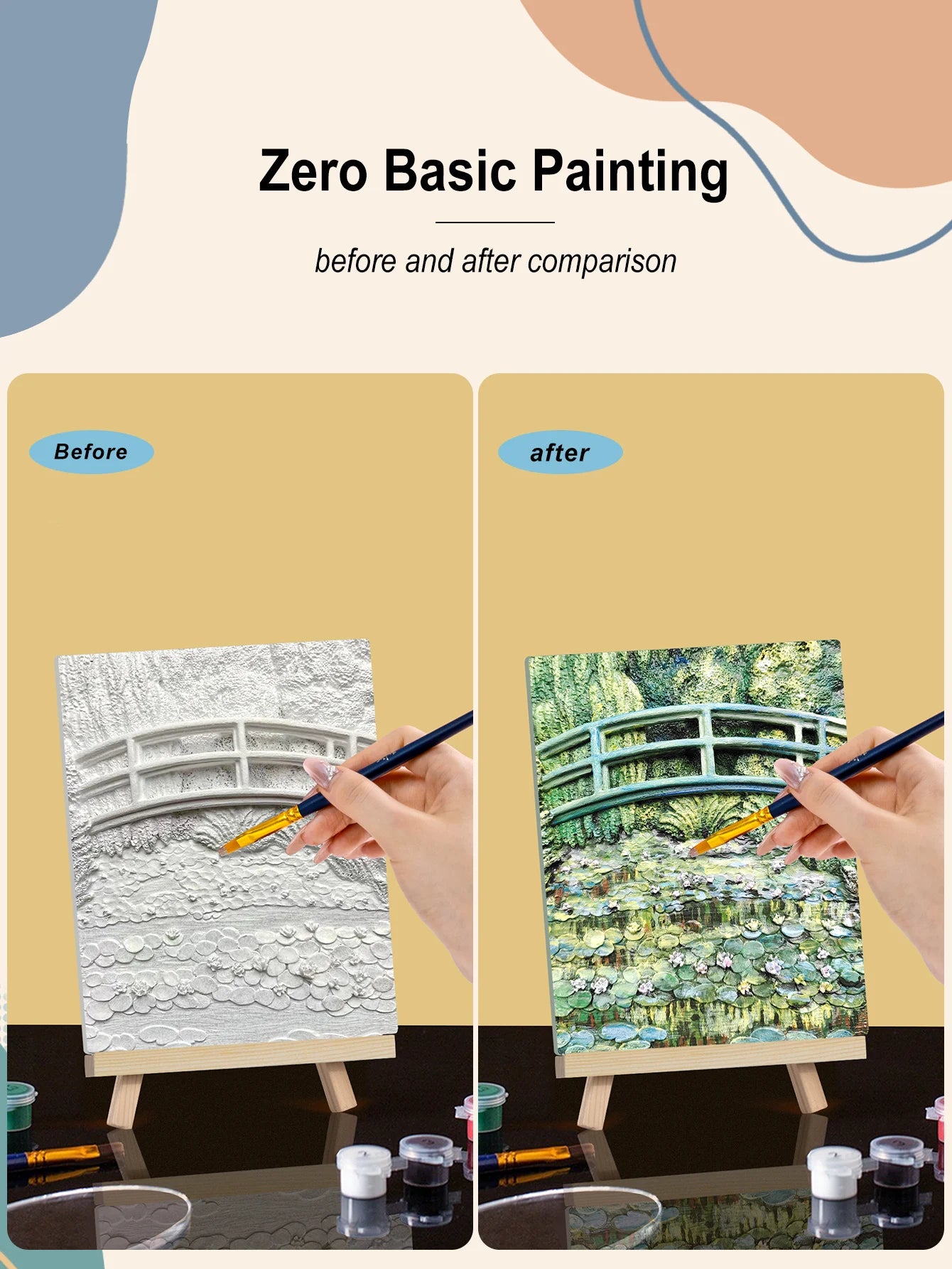 Resin DIY 3D Painting -Water Lily Pond -  13.5x10cm