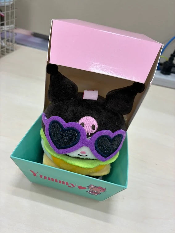 SANRIO - Kuromi's Tsukimi burger - Plush Kawaii YumYum 9cm