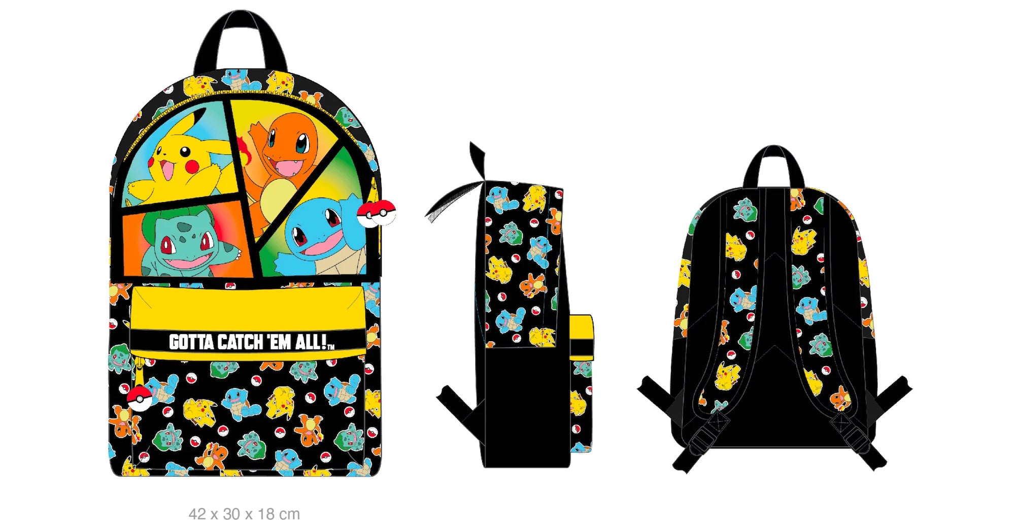 POKEMON - Starter - 2 Compartments BackPack '42x30x18cm'