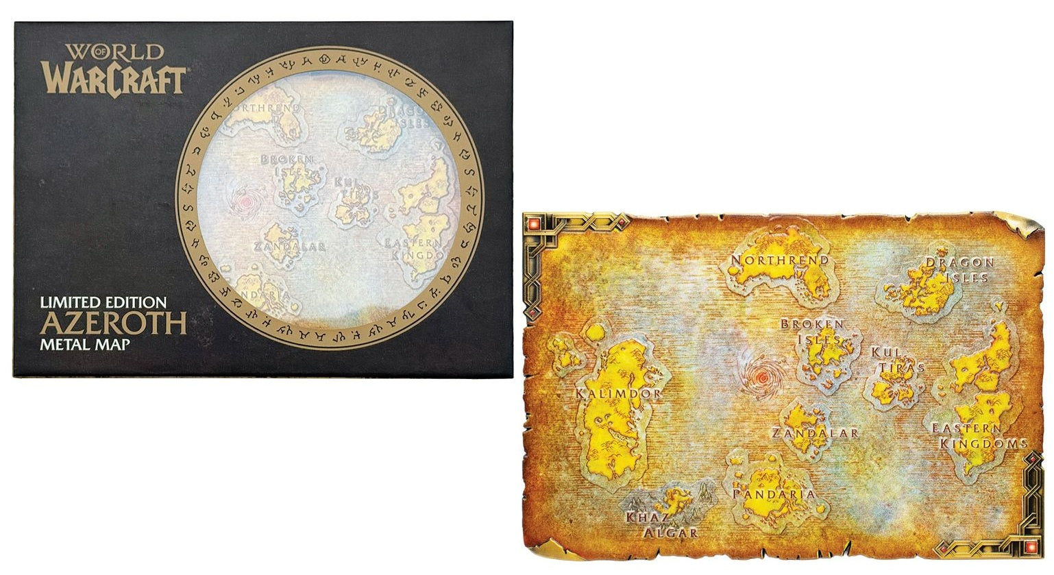 WORLD OF WARCRAFT - Limited Edition Metal Map of Azeroth