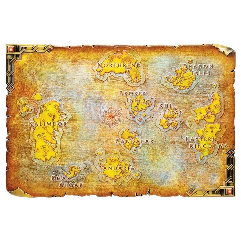 WORLD OF WARCRAFT - Limited Edition Metal Map of Azeroth