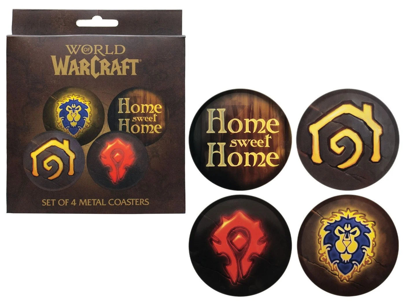 WORLD OF WARCRAFT - 4 Embossed Metal Coasters