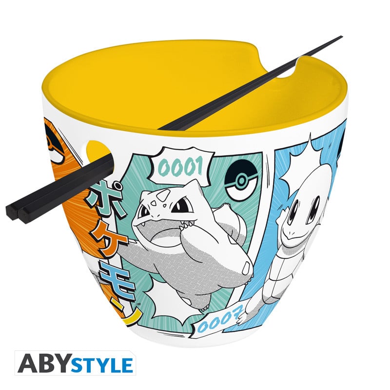 POKEMON - Starters "Manga" - Ramen bowl with chopsticks 370ml