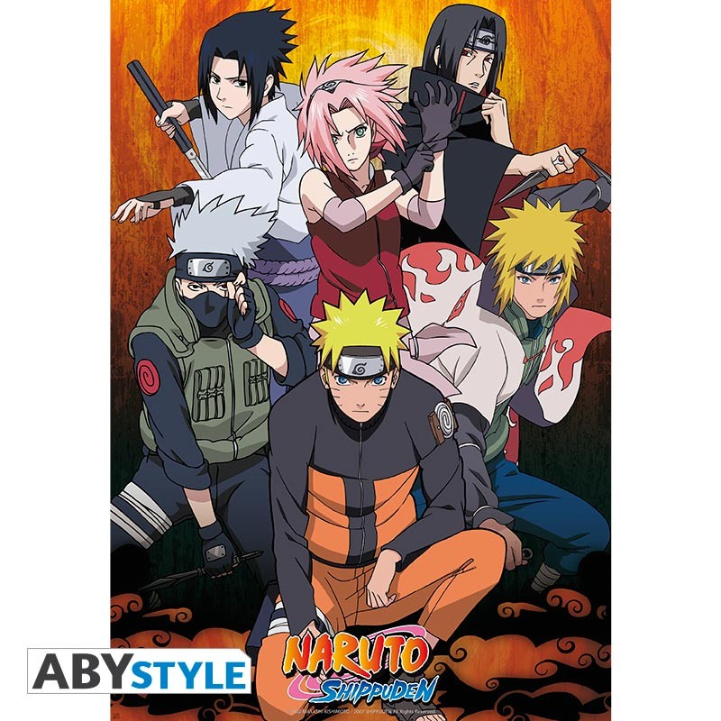 NARUTO SHIPPUDEN - Poster 91X61 - Groupe