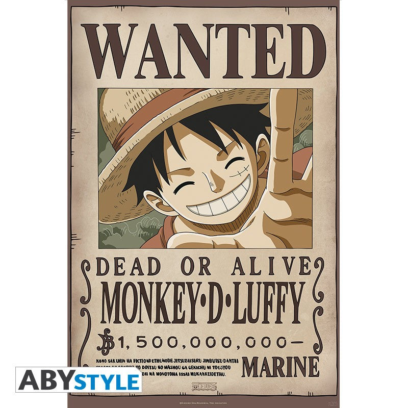 ONE PIECE - Wanted Luffy New 2 - Poster 91x61cm