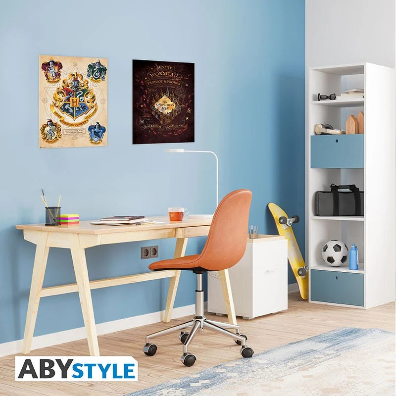 HARRY POTTER – Wappen und Rumtreiber – Set mit 2 Postern „52 x 38“