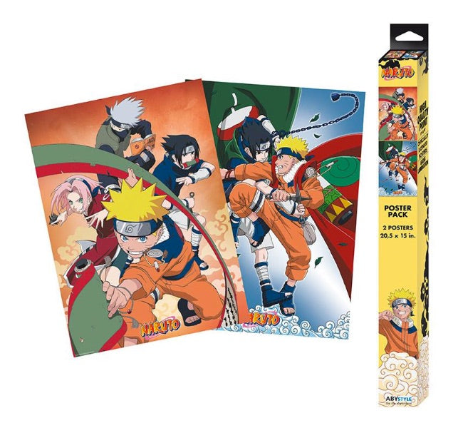 NARUTO - Naruto vs Sasuke - Set 2 posters '52x38'