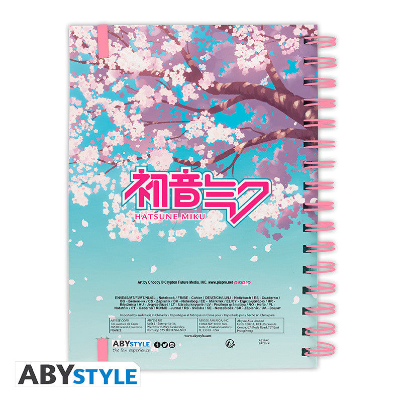 HATSUNE MIKU - Cherry blossoms - Notebook A5 Spiral