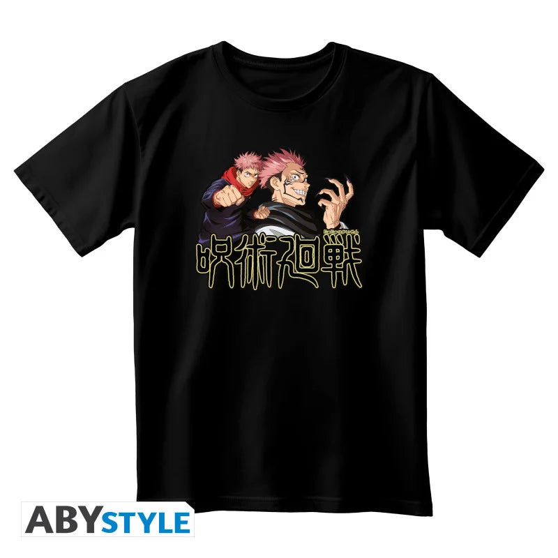 JUJUTSU KAISEN - T-Shirt Itadori & Sukuna Unisex black (L)