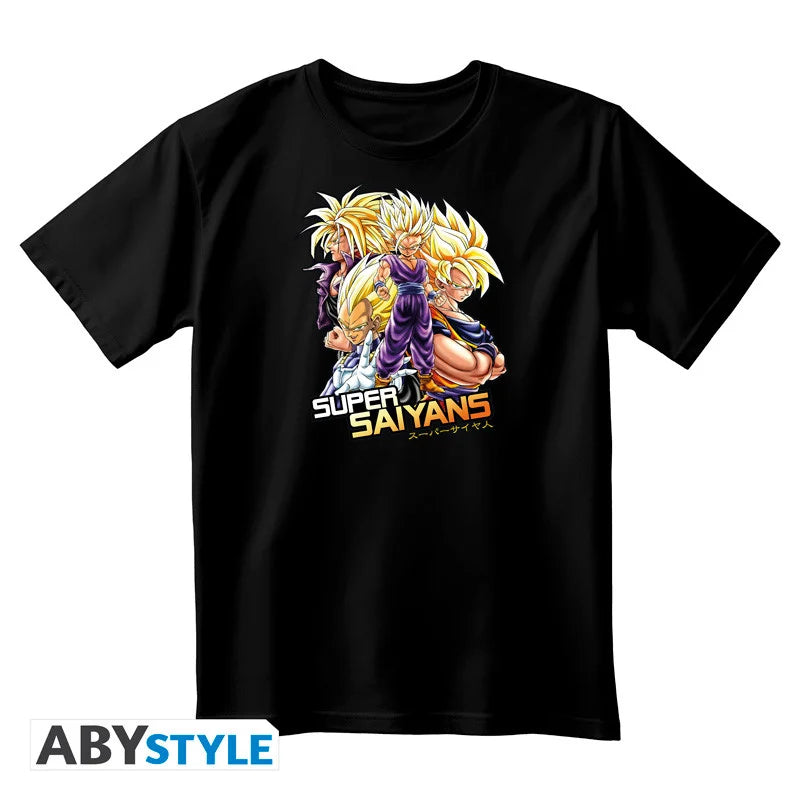 DRAGON BALL - T-Shirt DBZ Saiyans Unisex black (M)