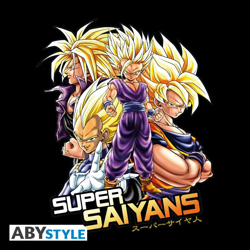 DRAGON BALL - T-Shirt DBZ Saiyans Unisex black (M)
