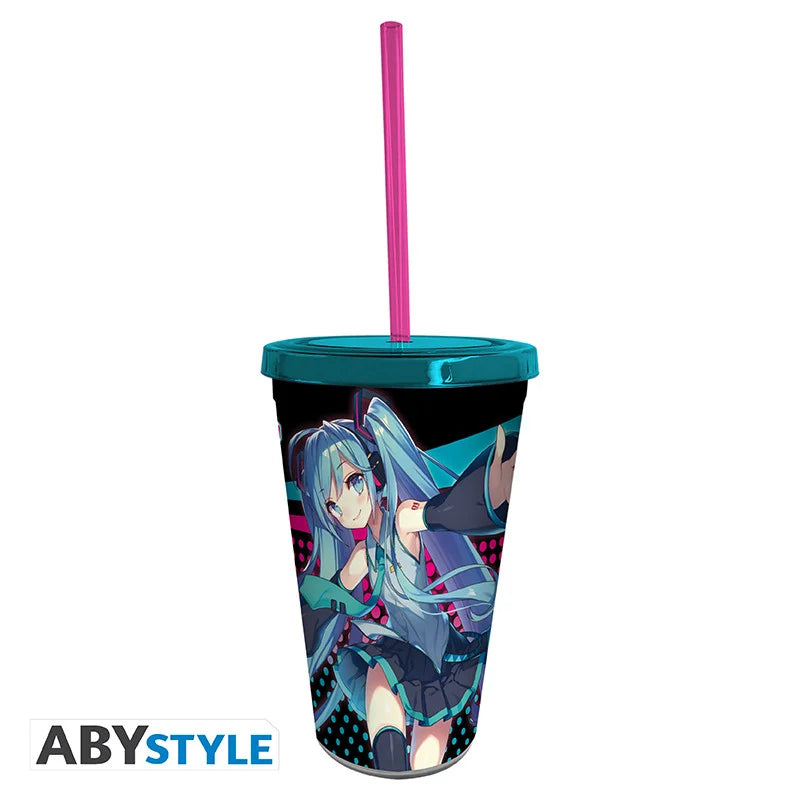 HATSUNE MIKU - Hatsune Miku - Cup with Straw 470ml