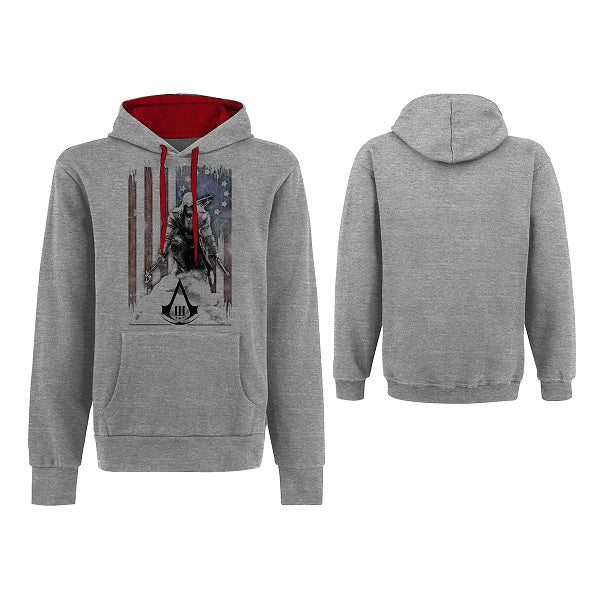 ASSASSIN'S CREED 3 - Sweatshirt - Flag und Connor Grey (S)