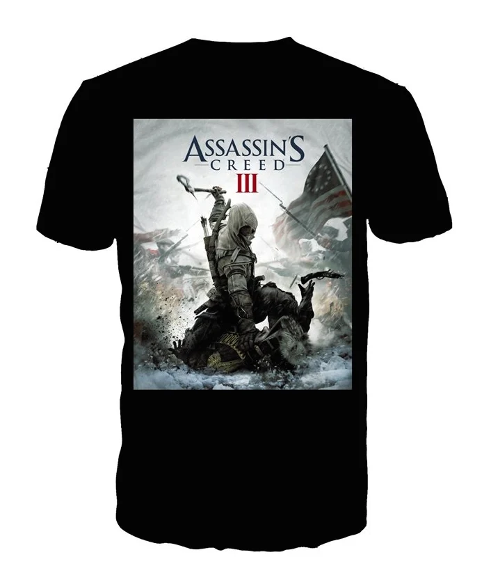 ASSASSIN'S CREED 3 - T-Shirt Schwarz - Game Cover (M)