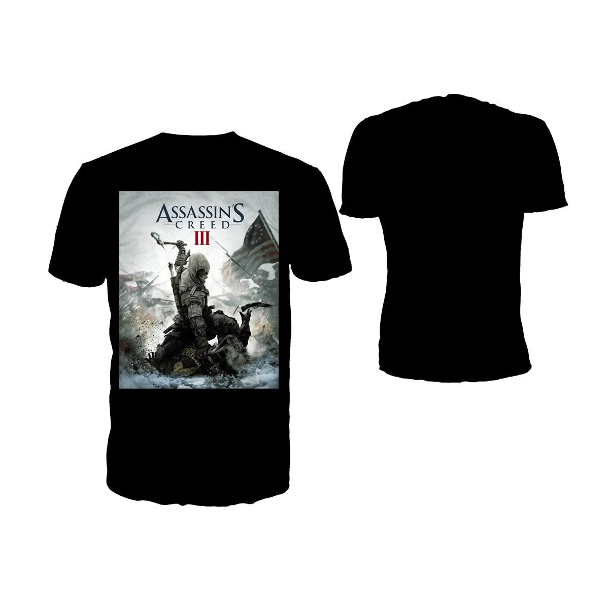 ASSASSIN'S CREED 3 - T-Shirt Schwarz - Game Cover (M)