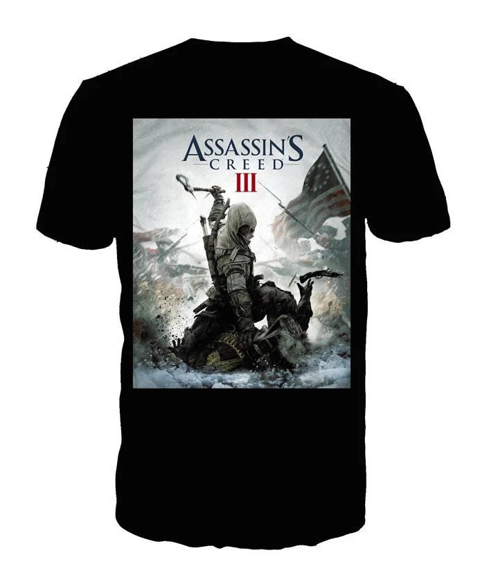 ASSASSIN'S CREED 3 - T-Shirt Schwarz - Game Cover (XL)