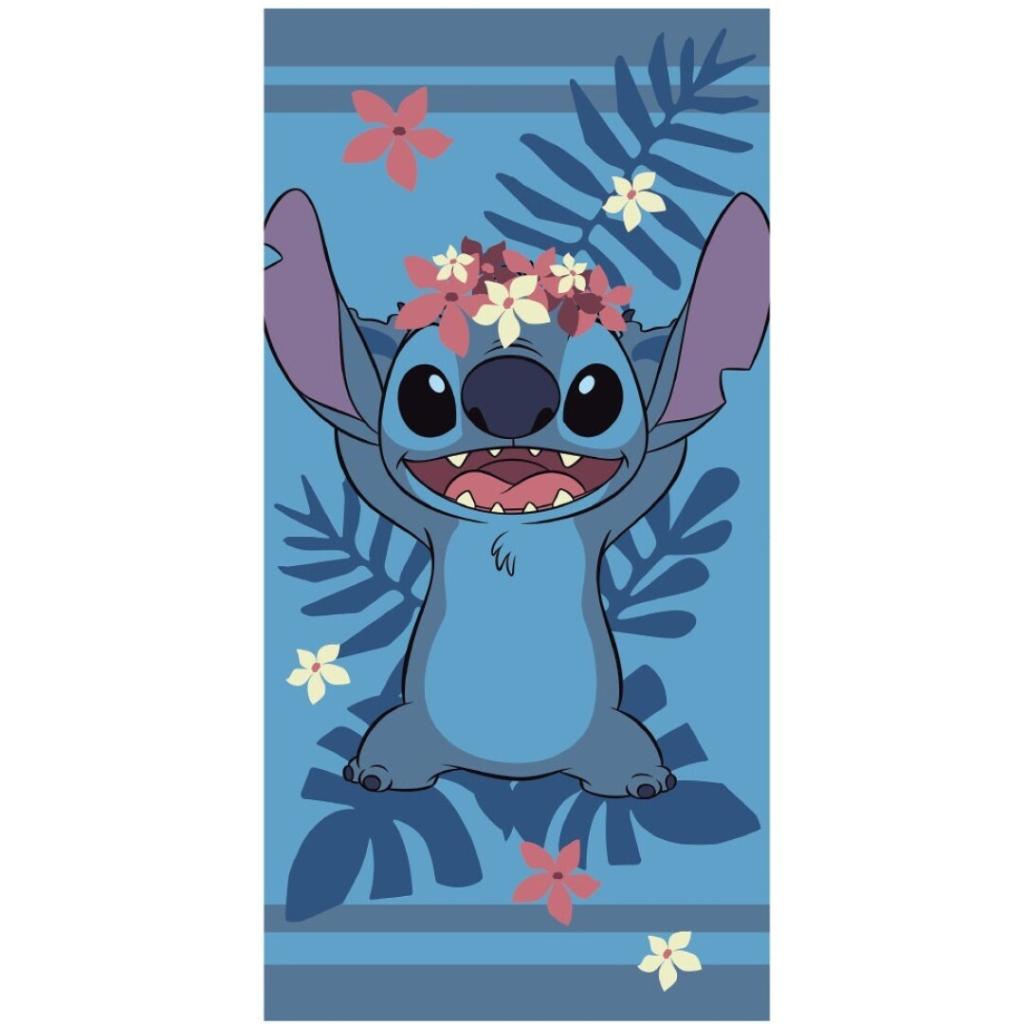 LILO &amp; STITCH – Blumen – Strandtuch 100 % Polyester – 70 x 140 cm