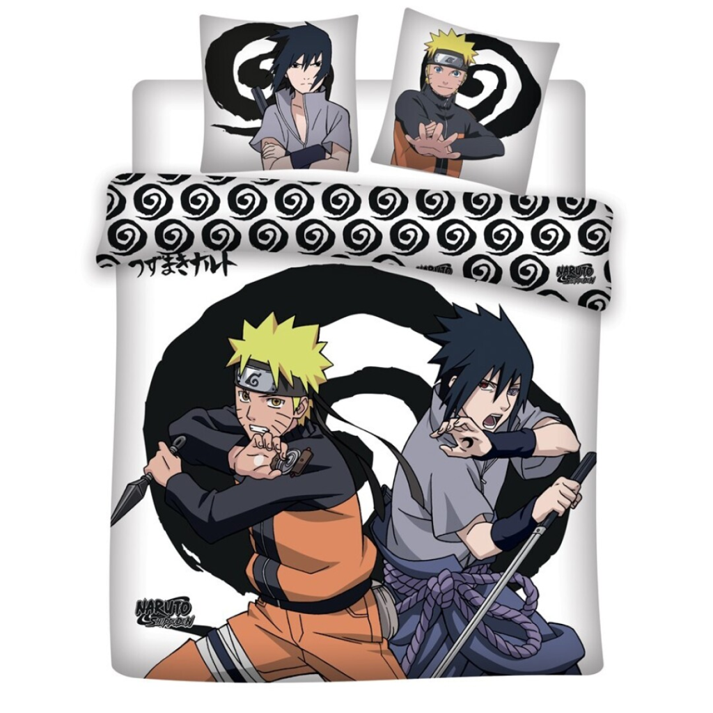 NARUTO - Naruto & Sasuke - Duvet Cover 240X220 - '100% microfiber'