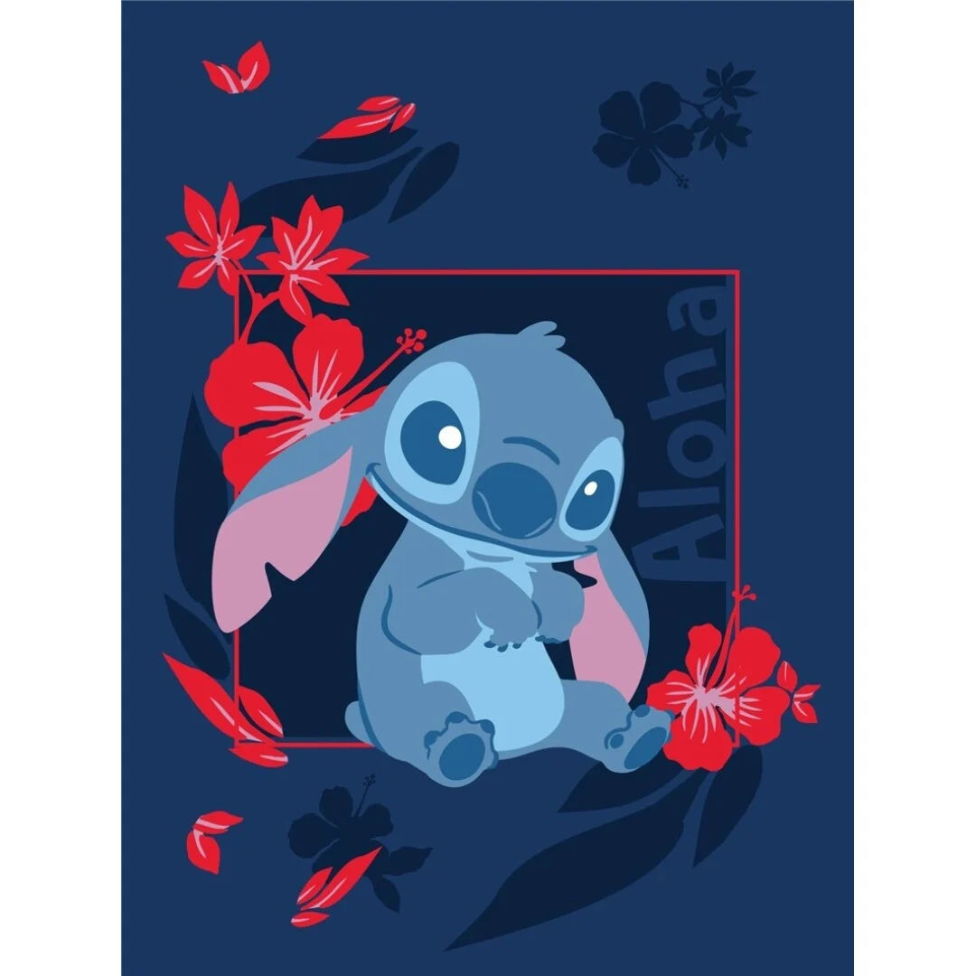 LILO & STITCH - Flanel Blanket 110x150cm - Stitch "Aloha"