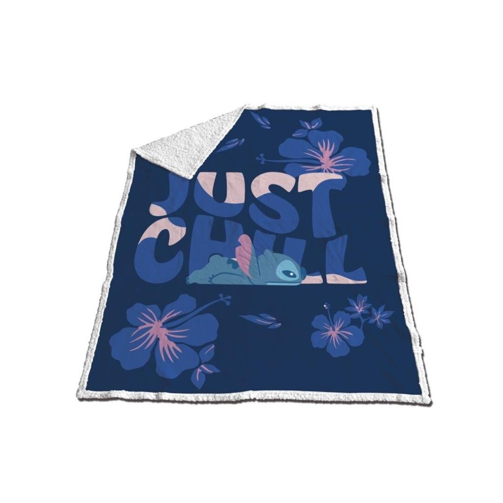 DISNEY - Stitch "Just Chill" - Sherpa Blanket 130x170cm