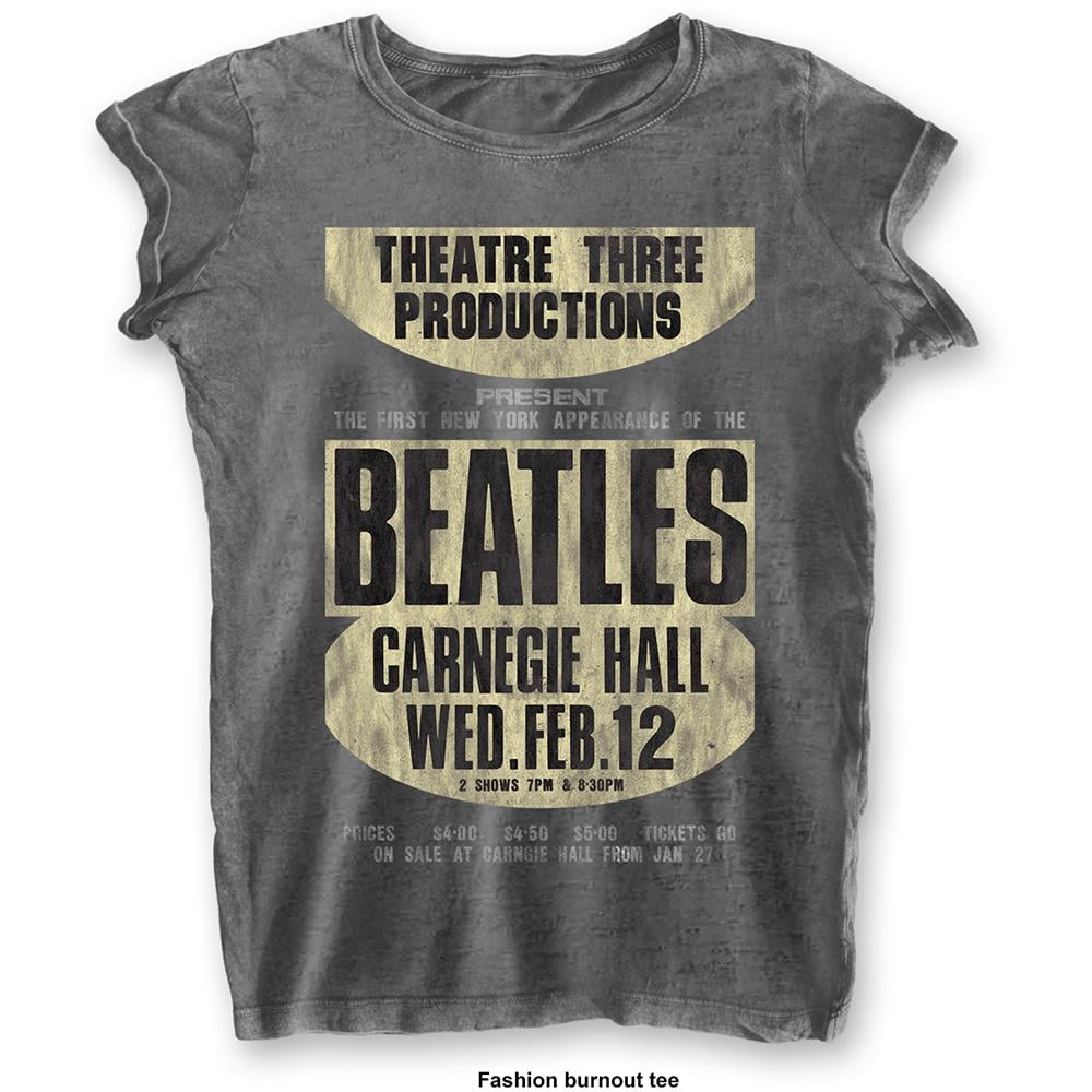 THE BEATLES - T-Shirt BurnOut Col - Carnegie Hall - Woman (S)