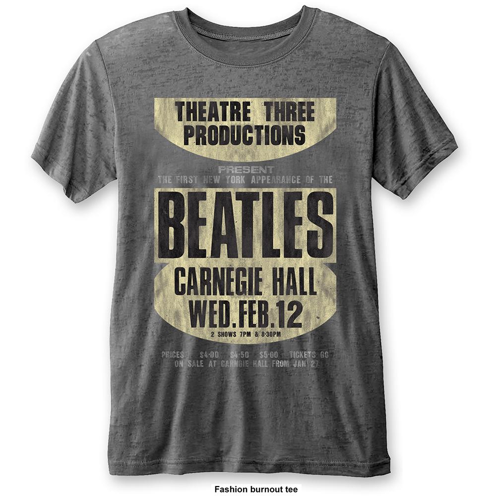 THE BEATLES - T-Shirt BurnOut Col - Carnegie Hall - Men (XXL)