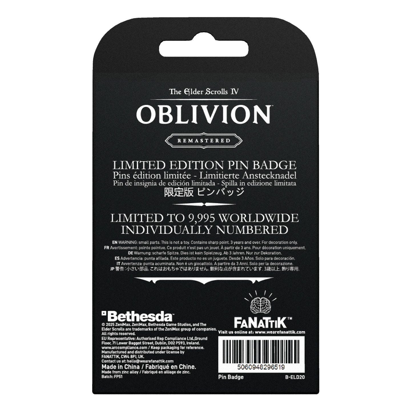 THE ELDER SCROLLS OBLIVION - Adoring Fan - Limited Edition Pin Badge