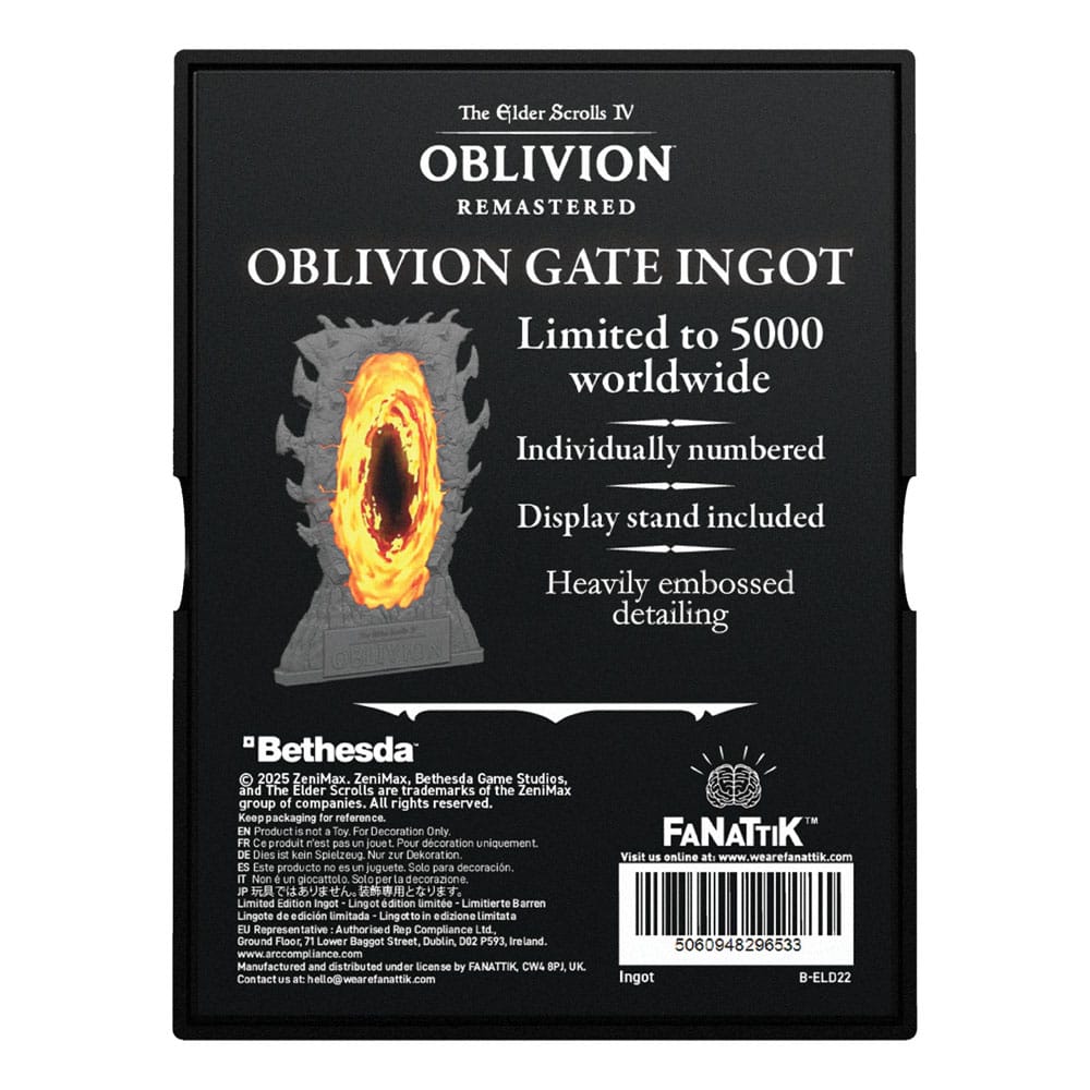 THE ELDER SCROLLS OBLIVION - Oblivion Gates - Limited Edition Ingot