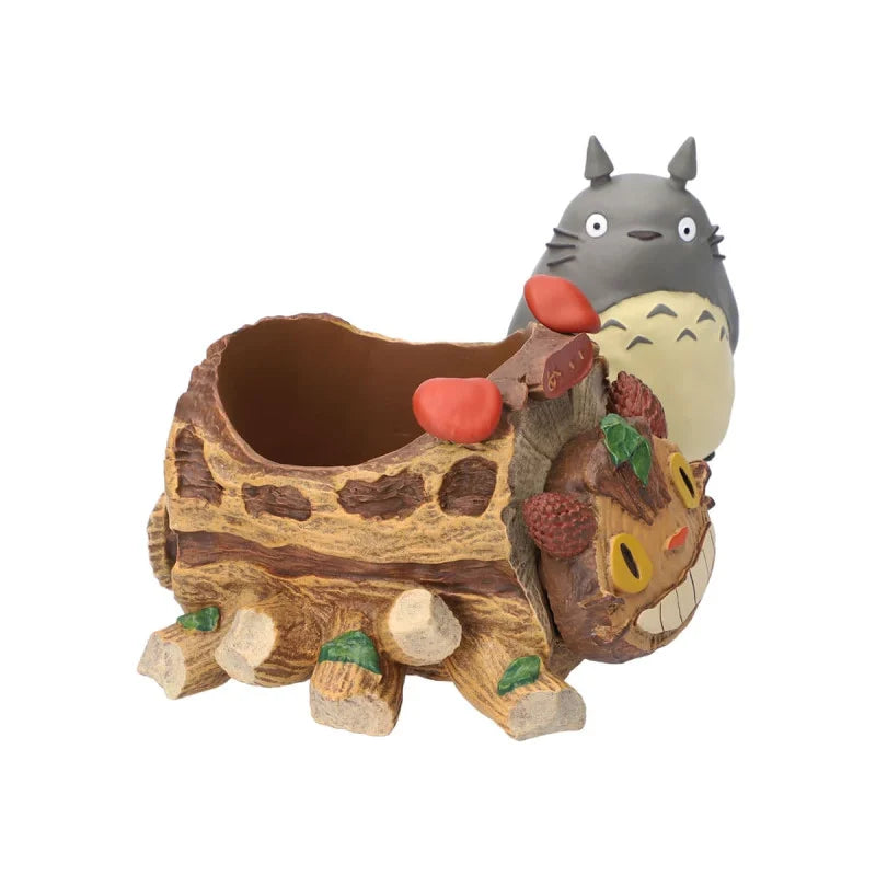 MY NEIGHBOR TOTORO - Grey Totoro & Catbus cart - Planter Frame 15.5cm