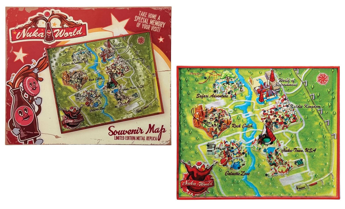 FALLOUT - Limited Edition Metal Map of Nuka-World