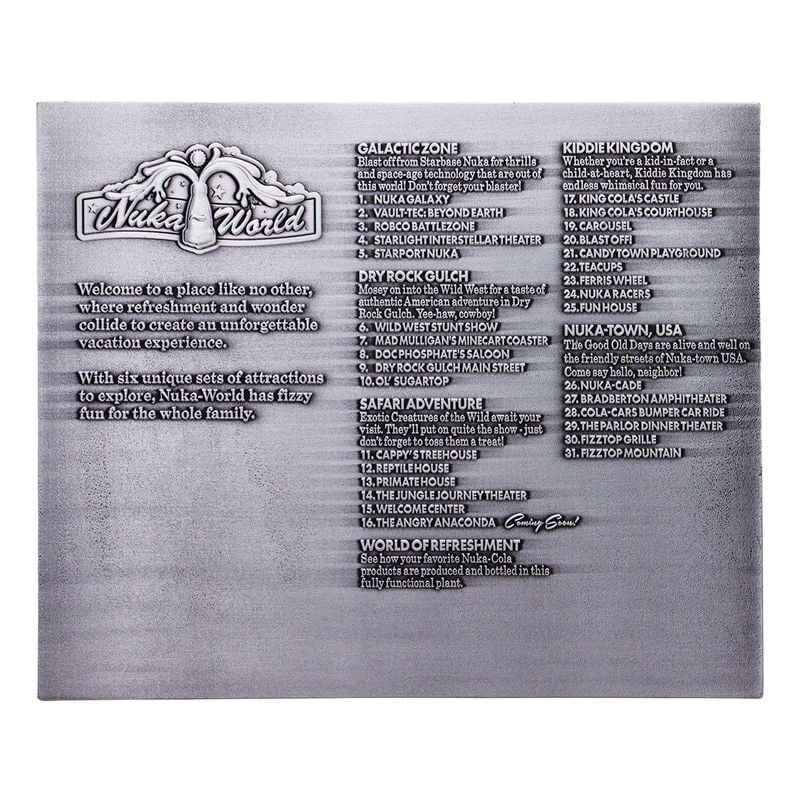 FALLOUT - Limited Edition Metal Map of Nuka-World
