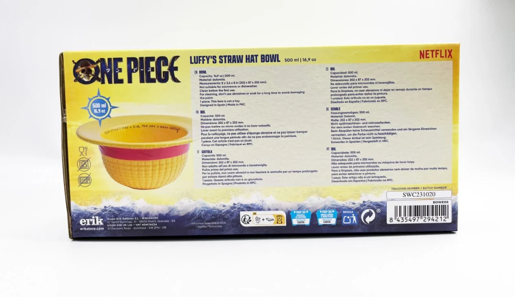 ONE PIECE NETFLIX - Luffy Hat - 3D Bowl 17oz