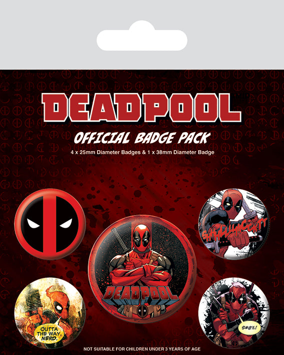 DEADPOOL – Packung mit 5 Abzeichen – Deadpool