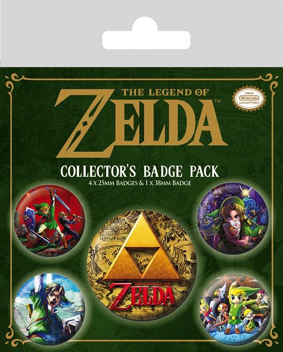ZELDA - Pack 5 Badges - The Legend of Zelda CLASSIC