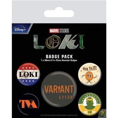 LOKI - TVA - Pack 5 Badges
