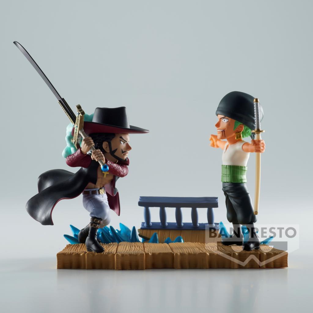 ONE PIECE - Zoro VS Mihawk - Figure WCF Log Stories 7cm