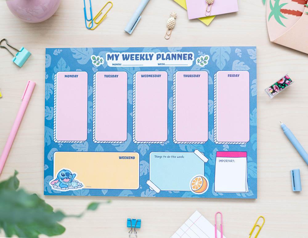 STITCH - Weekly Planner - A4 Bloc Note