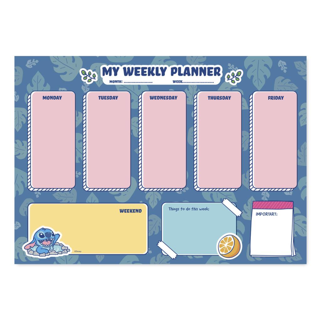 STITCH - Weekly Planner - A4 Bloc Note