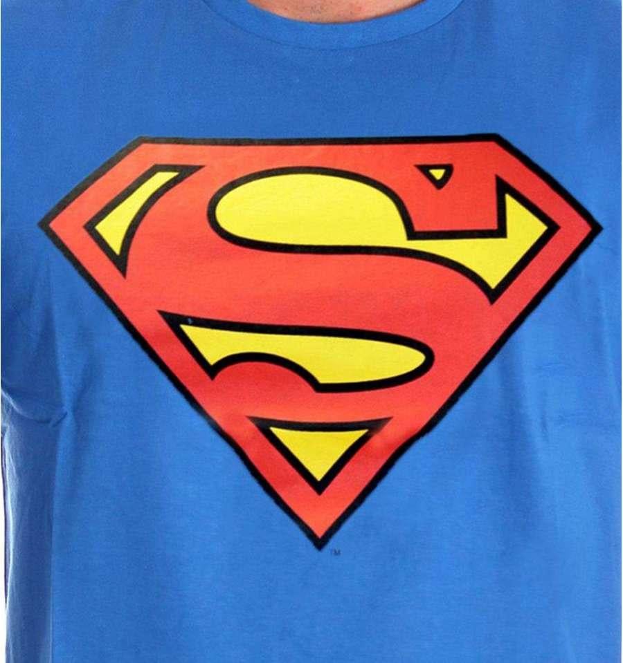 SUPERMAN - T-Shirt Blue Classic Logo (L)