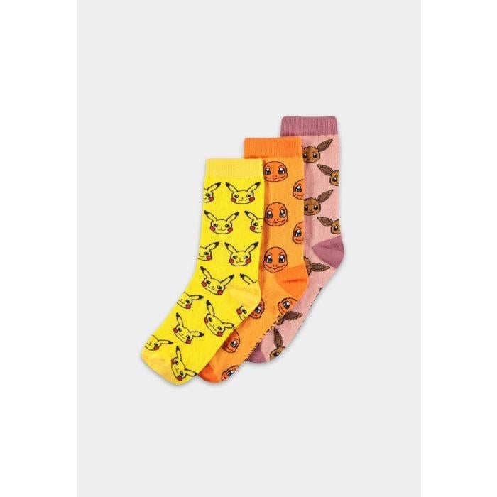 POKEMON - Crew - Crew Socks 3 Pack (T39-42)