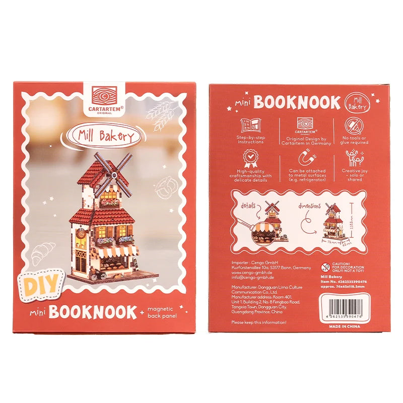MINI BOOK NOOK KIT - DIY- Mill Bakery - With Magnets