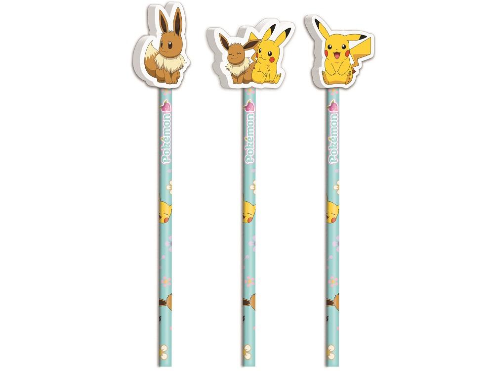 POKEMON - Flower Collection - Pack of 3 Pencils with Topper