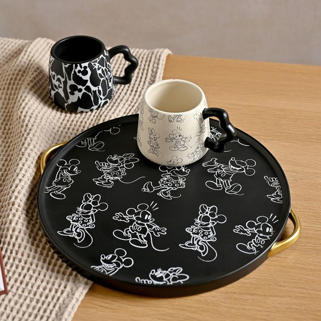 MICKEY & MINNIE - Shapes - Black&White - Tray with Handles